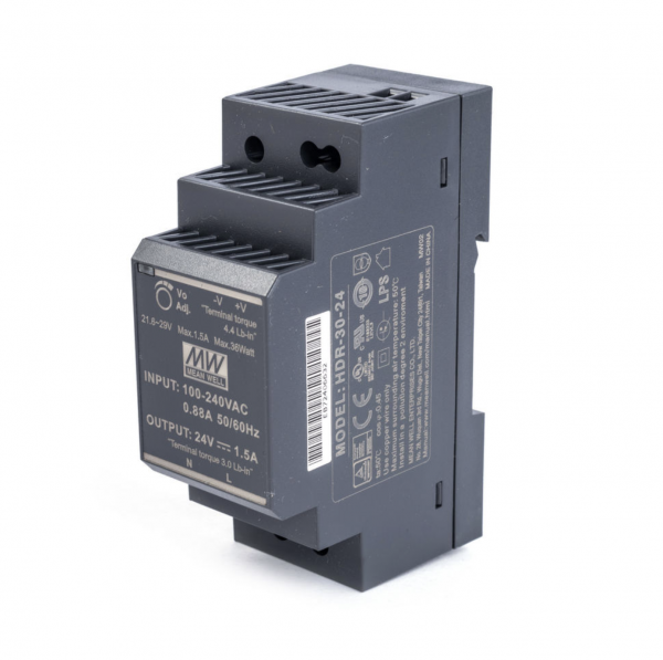Блок живлення HDR-30-24 36Вт 24В 1,5A IP20 на DIN-рейку